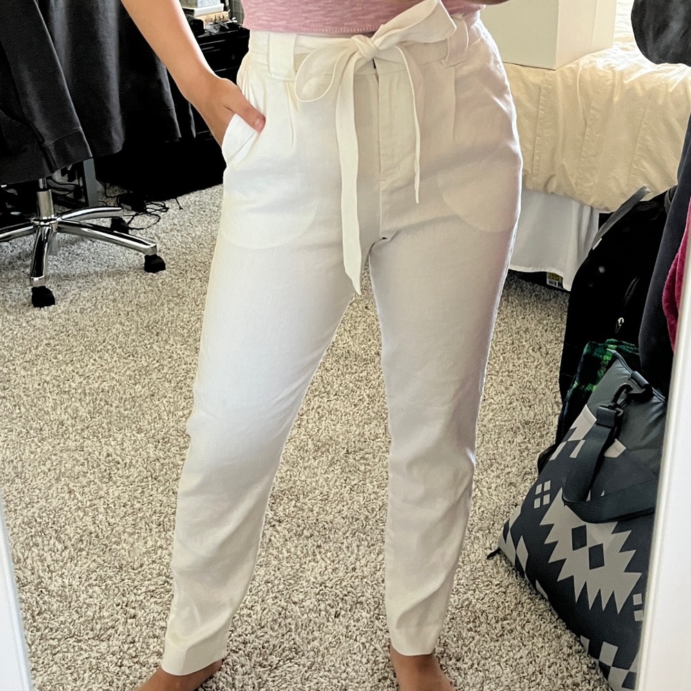 Express High-Waisted Paper Bag Pants